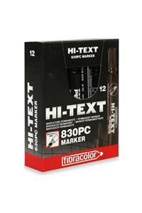 HiText Hı-text Yuvarlak Uç Marker Koli Kalemi 830 Pb Siyah 12 Li