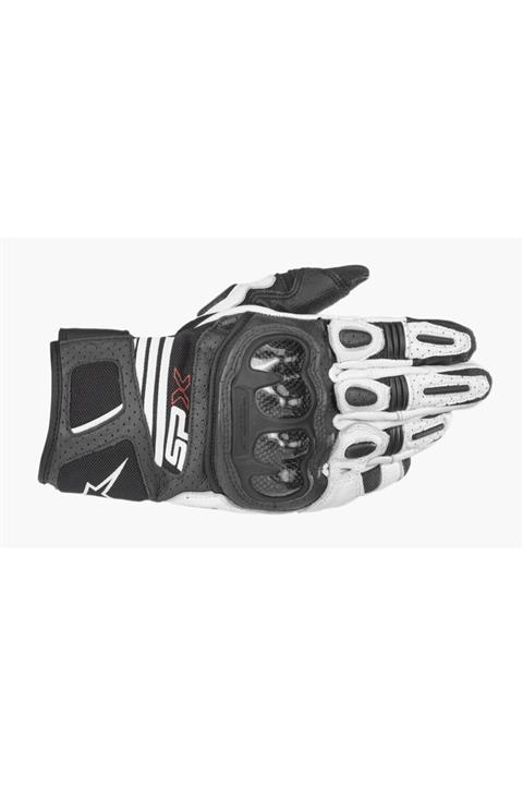 Alpinestars Sp X Aır Carbon V2 Beyaz/siyah Deri Motosiklet Eldiveni