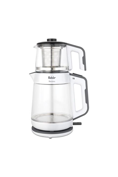 Fakir Beyaz Gri Cam Çay Makinesi 1900 W