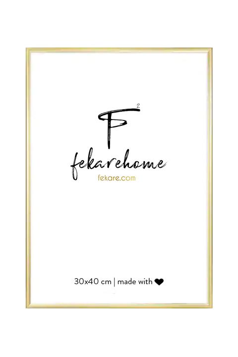fekarehome Gold Metal Resim Çerçevesi (30x40 Cm)
