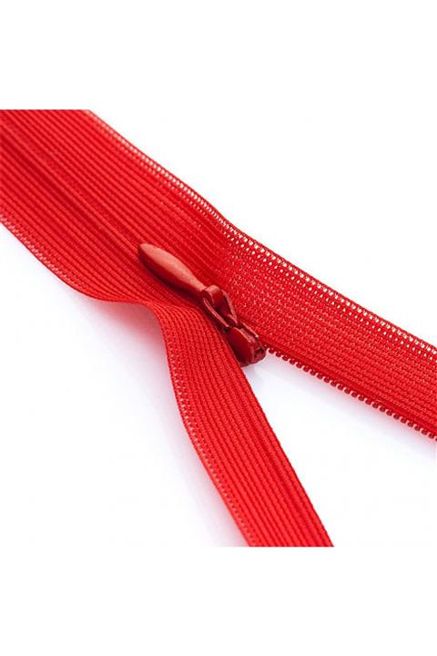 Bayar Kumaş 5 Adet 60cm Kırmızı Gizli Fermuar