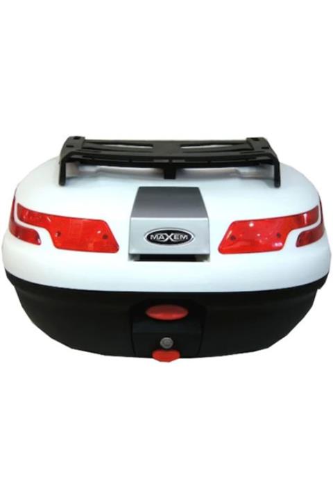 Maxem Sl-45 Bagaj+sırtlık+full Motosiklet Çantası Beyaz
