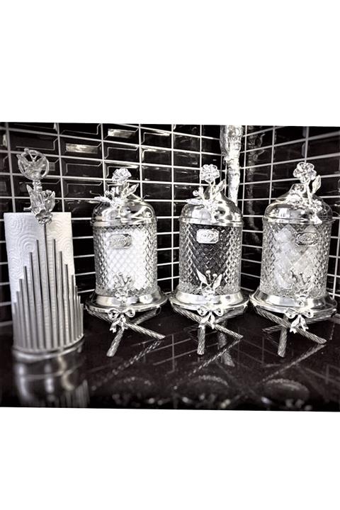 CAŞ DEKORASYON Rulo Kağıt Havluluk & Çay Şeker Kahve Kavanoz Seti