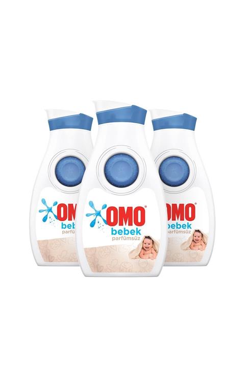 Omo Bebek Parfümsüz Hassas Ciltler Için Sıvı Çamaşır Deterjanı 900 ml 18 Yıkama- 3'lü Paket