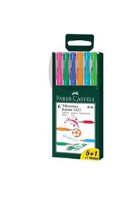 Faber Castell Faber 1425 0.7 Mm Iğne Uçlu Tükenmez Kalem 5+1 Renk (5211142557)