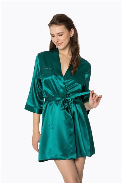 Pierre Cardin Kadın Saten Sabahlık 1010 Zümrüt