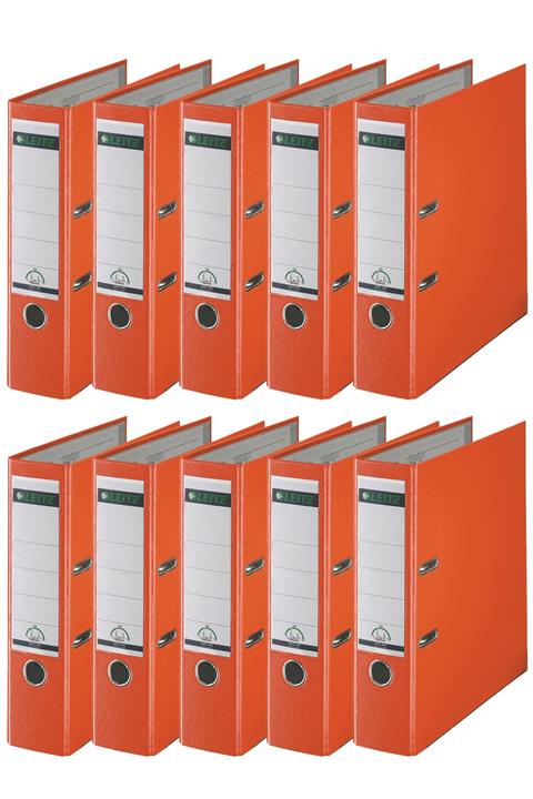 Leitz Geniş Plastik Klasör (1010) Turuncu 10 Lu Paket