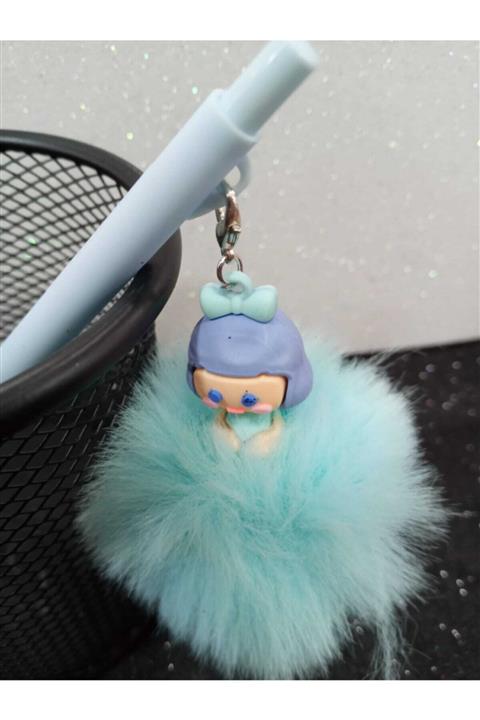 Cyf Süslü Mavi Peluş Bebekli Versatil Kalem (0.7) Uçlu