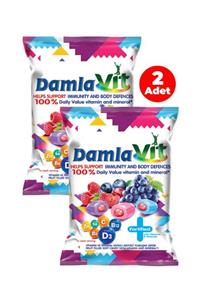 TAYAŞ Damla Vit Vitamin & Mineral Katkılı Meyve Dolgulu Yumuşak Şeker 90g. -2adet