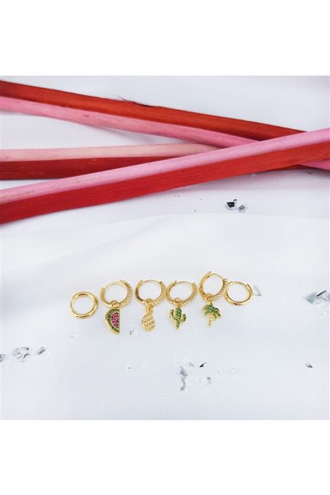 Lavia Aksesuar Karpuz 6'lı Set Küpe