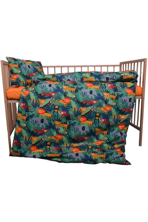 BEEA Doğal Pamuk Kaplan Bebek Nevresim Takımı 100*150