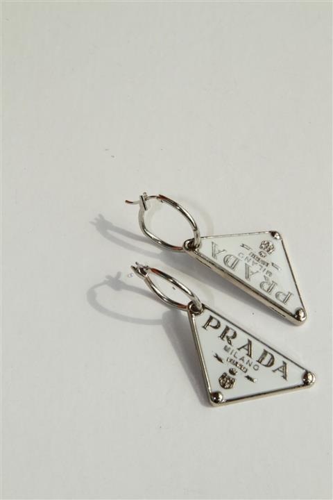 HEVI'S S Kadın Marka Küpe Beyaz