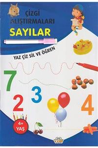 06 Yaş Yayınları Çizgi Alıştırmaları Sayılar (yaz-çiz-sil Ve Öğren) Kalem Hediyeli