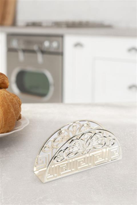 Pazarika Unisex Gümüş İşlemeli Dekoratif Peçetelik