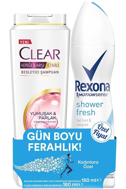 Rexona Deodorant 150 Ml Ve Clear Şampuan 180 Ml Seti