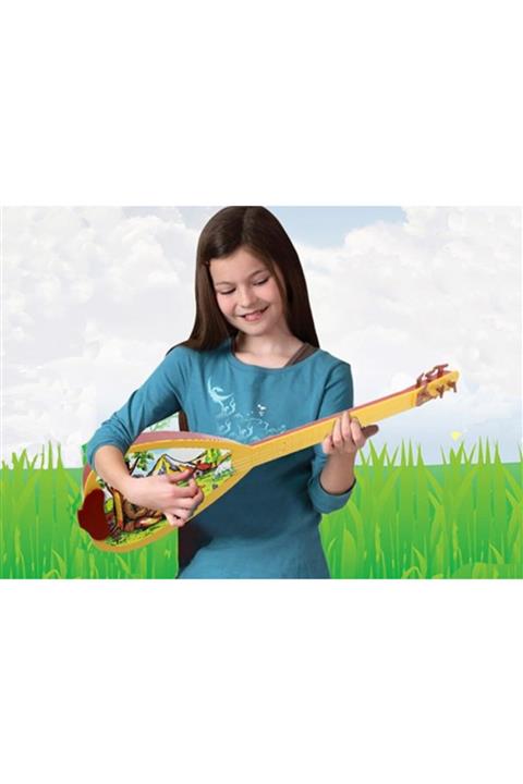 FırsatVar Oyuncak Saz Bağlama Akordlu Mini Çocuk Sazı Plastik Bağlama