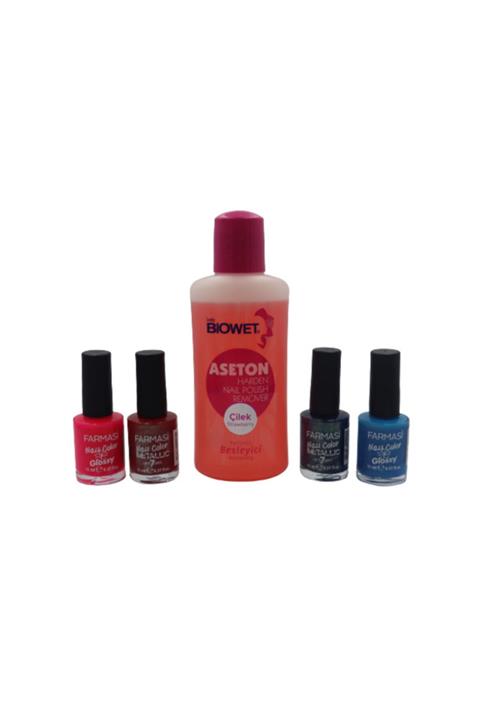 Farmasi Oje Seti 4 Adet + Lady Aseton