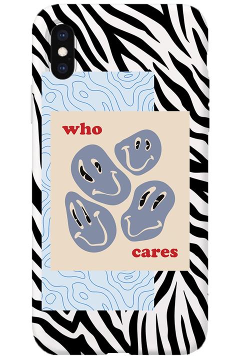 shoptocase Iphone X Lansman Who Cares Desenli Telefon Kılıfı