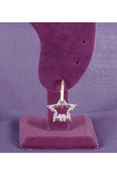 october Mor Sallantılı Yıldız Küpe