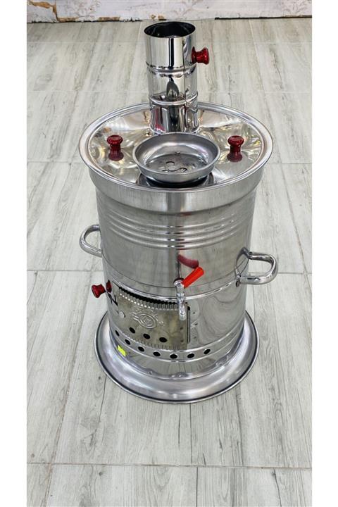 ÖZEL metal Krom Semaver Tek Musluklu 10 Litre Battal Boy