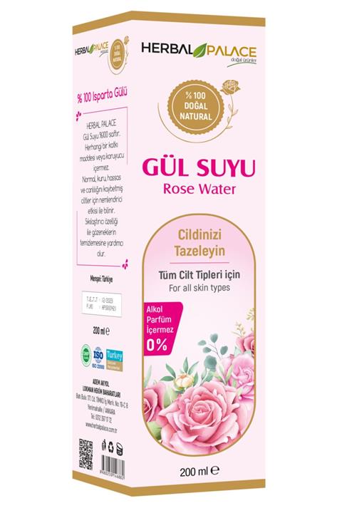 Herbal Palace Doğal Gül Suyu 200ml