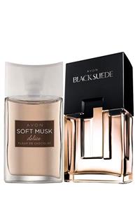 AVON Black Suede Erkek Parfüm Ve Soft Musk Delice Kadın Parfüm Paketi