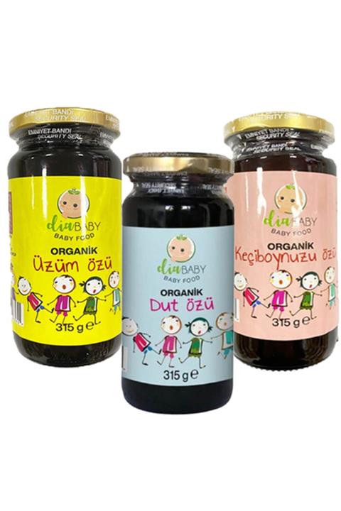 Dia Baby Organik Üzüm Özü Dut Özü Keçiboynuzu Özü 315 gr 3'lü Paket