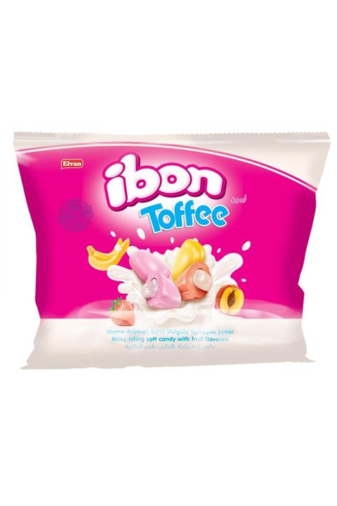 Elvan Ibon Toffee Sütlü Meyveli Şeker 300 gr 2'li