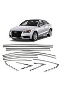 Araba Alışveriş Audi A3 Sedan Sportif 12 Parça Tam Tur Metal Krom Cam Çıta Seti