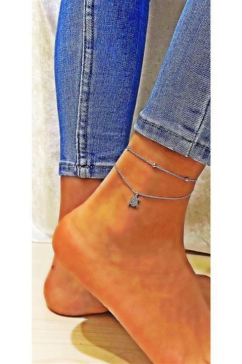 KOSMİMATA Kaplumbağa Gümüş Halhal