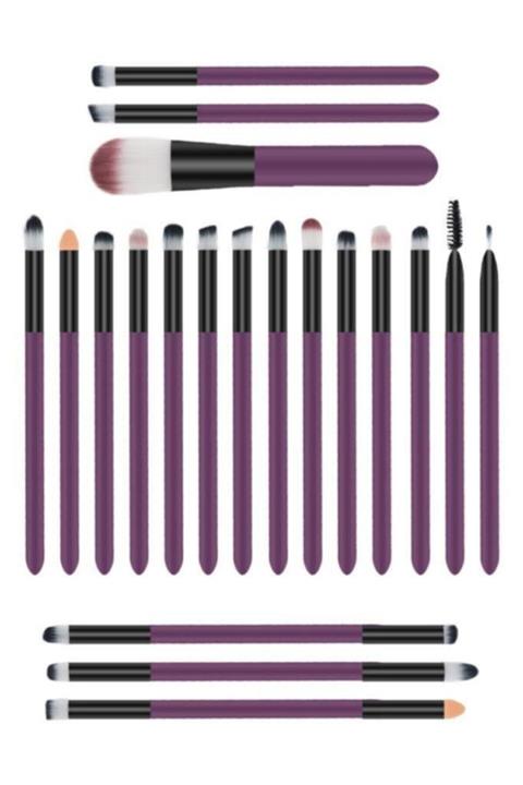 MUJGAN Mor Profesyonel 20'li Makyaj Fırça Seti
