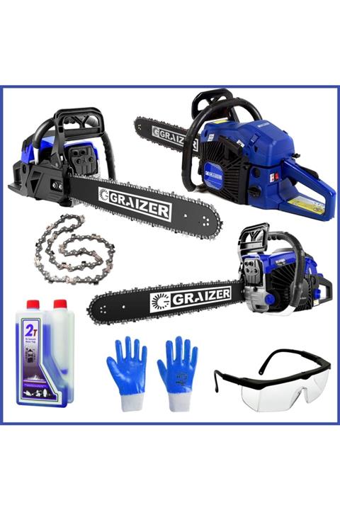 Graizer Alman 6200 Benzinli Testere Ağaç Odun Dal Kesme Makinesi Motorlu Testere Orman Motoru