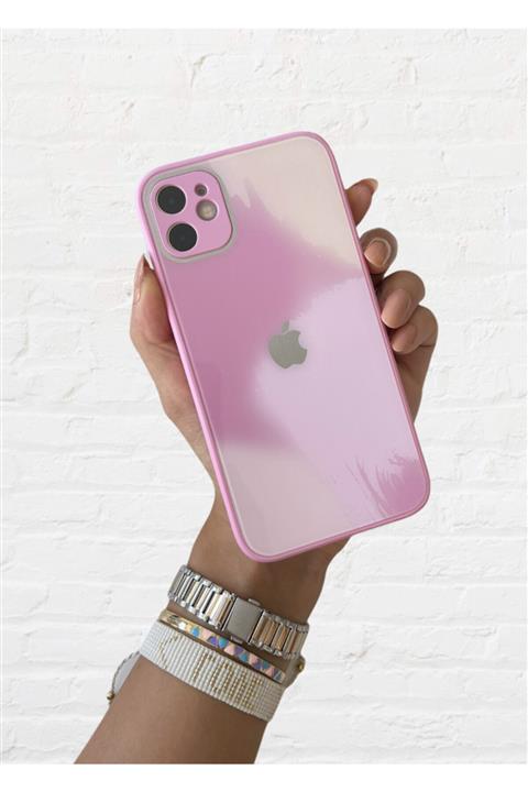 Enz Aksesuar Rainbow Pembe Iphone 11 Uyumlu Kamera Korumalı Cam Kılıf