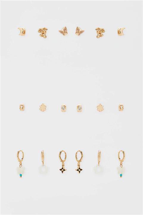 Pull & Bear 9’Lu İncimsi Küpe Seti