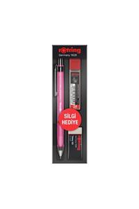 Rotring Versatil Kalem Kurşun Kalem Min Silgi Set 0.5 Mm Pembe Visuglick