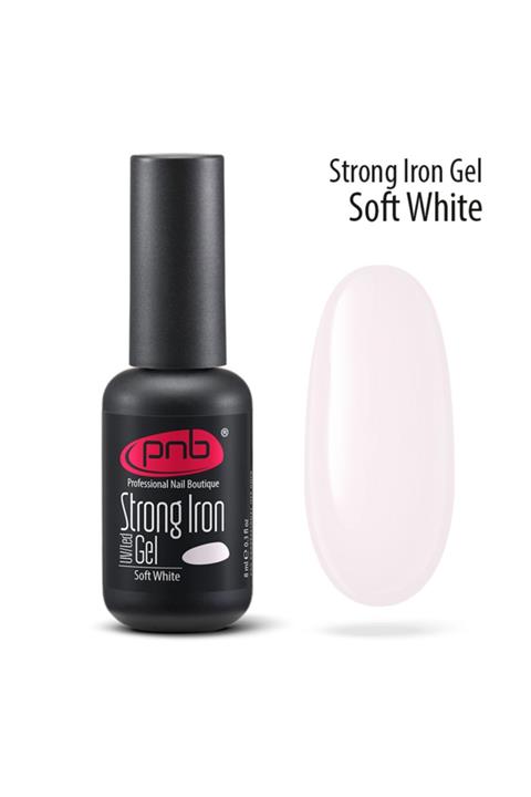 PNB Strong Iron Gel Soft White, 8 Ml Yoğun Renkli Base Coat
