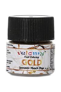 velomy Yenilebilir Metalik Toz Altın Yaldızlı Gold Gıda Boyası 4gr Altın Toz Boya