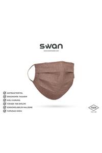 Swan Maske Kahverengi Antibakteriyal Çok Kullanımlık Maske  M-90