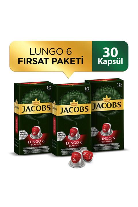Jacobs Lungo 6 Classico Kapsül Kahve 30 Kapsül