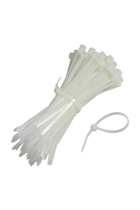 AKSUFEZ Plastik Beyaz Cırt Kelepçe 4.8 X 250 Mm 100 Lü Tnr-0408