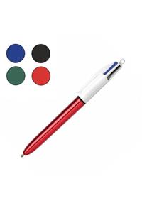 Bic 4 Renkli Tükenmez Kalem Shine Kırmızı