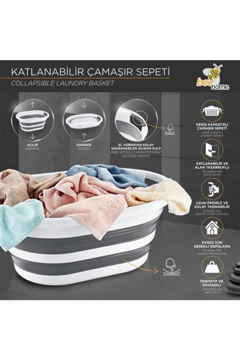 BigsToy Bee Home Katlanabilir Çamaşır Sepeti Yeni Nesil