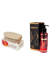 Kokina Selulite Karşı Doğal At Kılı Fırçası+ Bioscha Selülit Giderici Masaj Yağı 125 ml