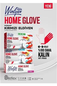 Reflex Pudrasız Kırmızı Eldiven 50 Adet L-xl Beden Home Glove-temizlik-bulaşık-vinil