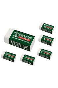 Faber Castell 6 Adet Pvc Free Beyaz Silgi Kod8538