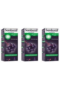 Sambucol Plus Şurup Şekersiz 120 ml 3'lü Paket