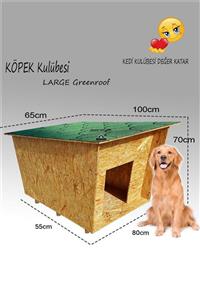 Kedi Kulübesi Köpek Kulübesi Greenroof L - Kedi Köpek Kulübesi - Su Geçirmez Ev - Osb - Ahşap Kulübe