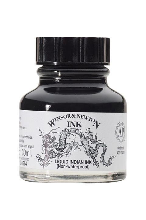 Winsor Newton Çini Mürekkebi Siyah 30ml