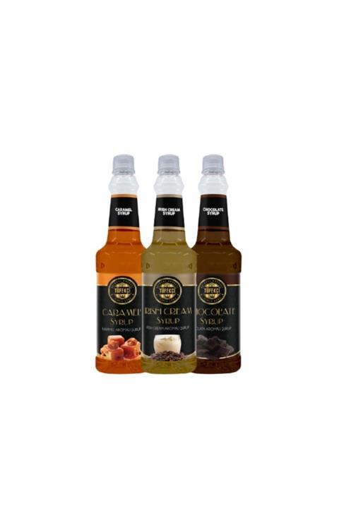 By Tüfekçi Avantajlı 3 Lü Paket Karamel Çikolata Irısh Cream 750 ml Şurubu