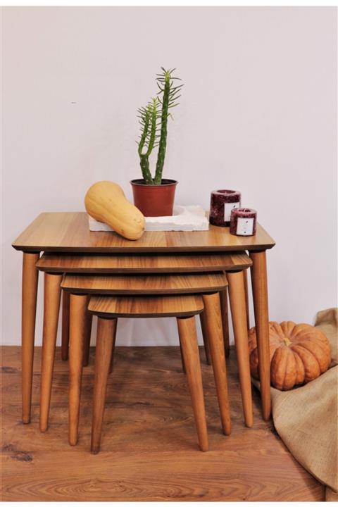 turuncuevim Turuncuevim Sdt Lame 4 Lü Zigon Sehpa